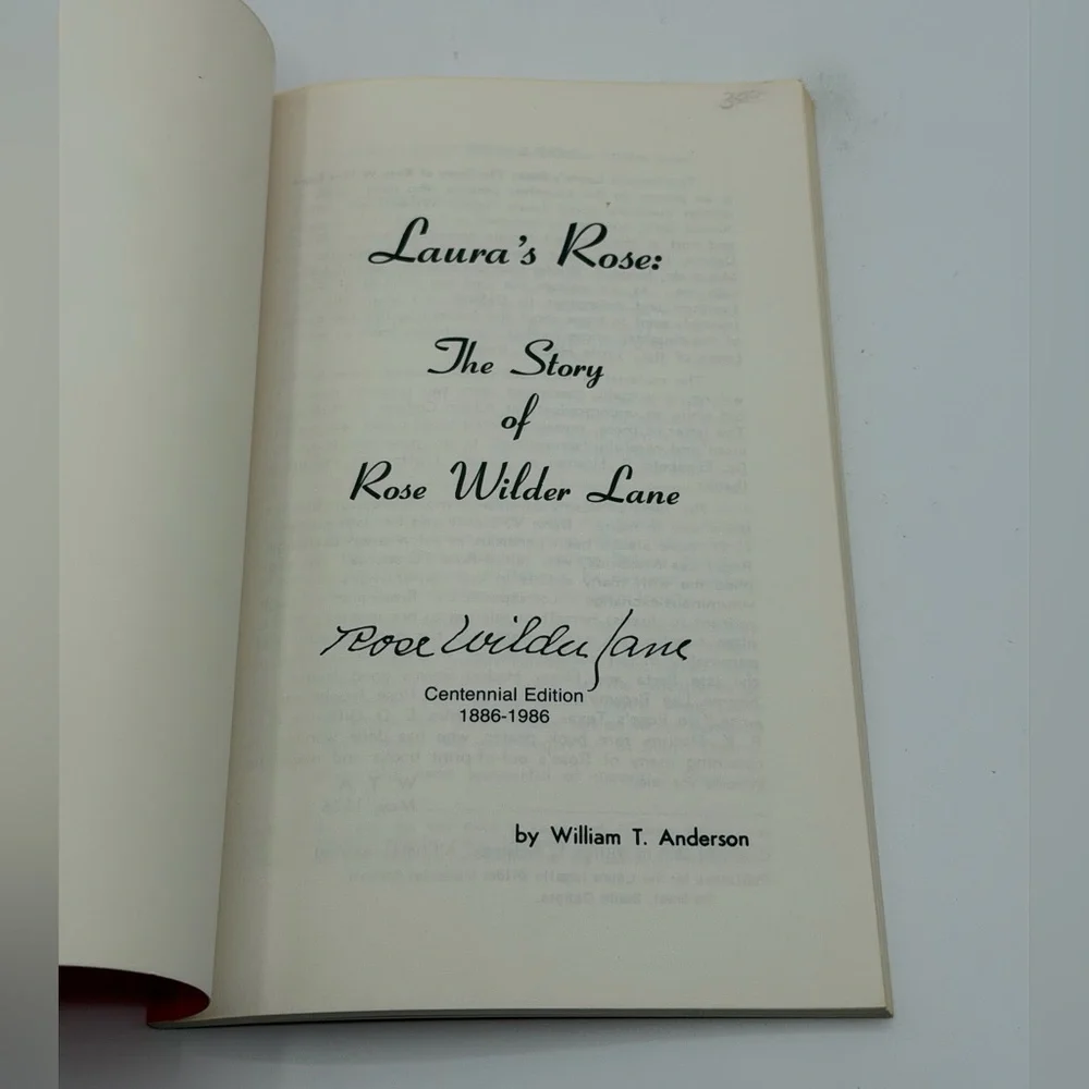Lot of 2 Vintage Laura Ingalls Wilder Biography & Laura's Rose Booklet Paperback